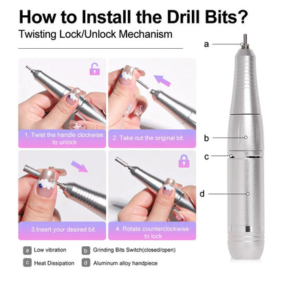 Nail drill machine